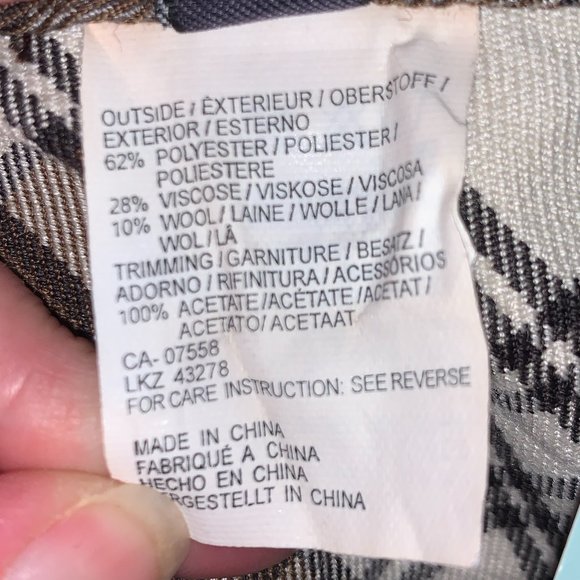 NWT - Mexx Brown Plaid Pieces Skirt - Size 8 - Picture 4 of 5